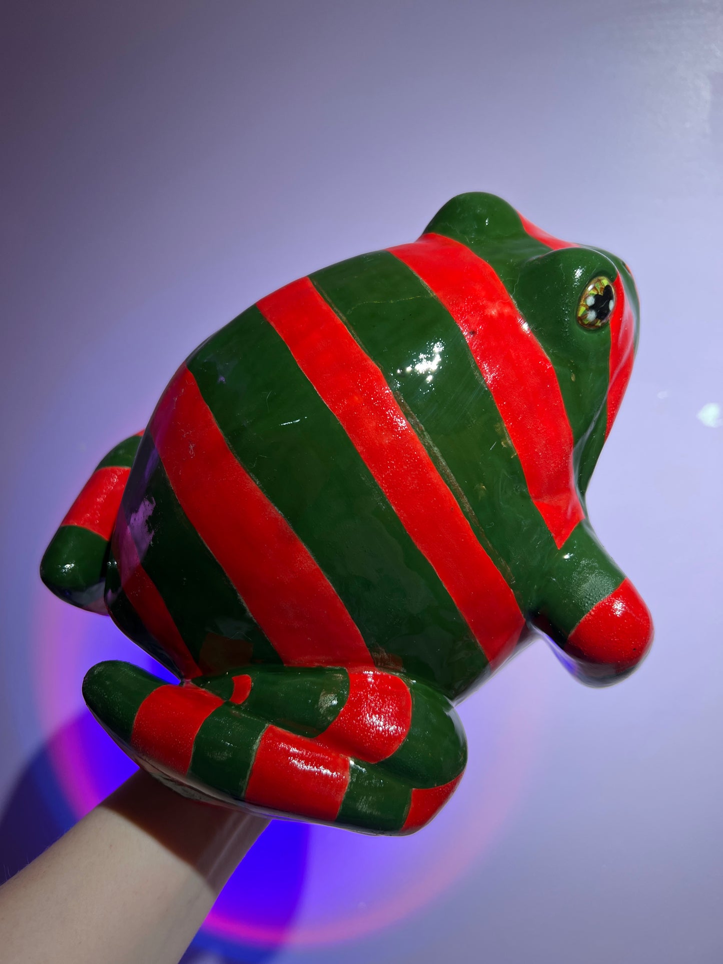 Pepp R Stripes the Deep Fried Peppermint Frog