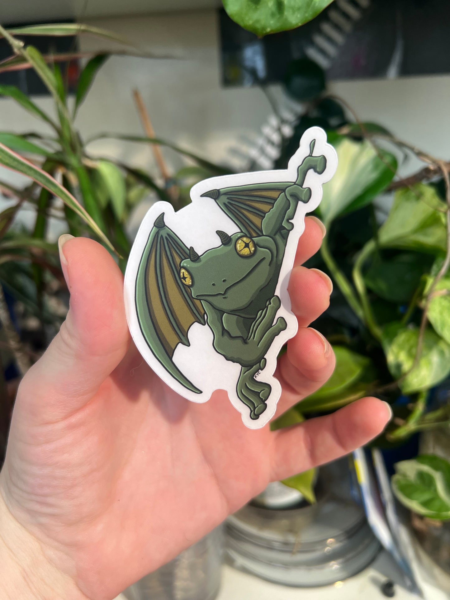 Limited Edition “Frogoyle” Matte Clear Vinyl Sticker
