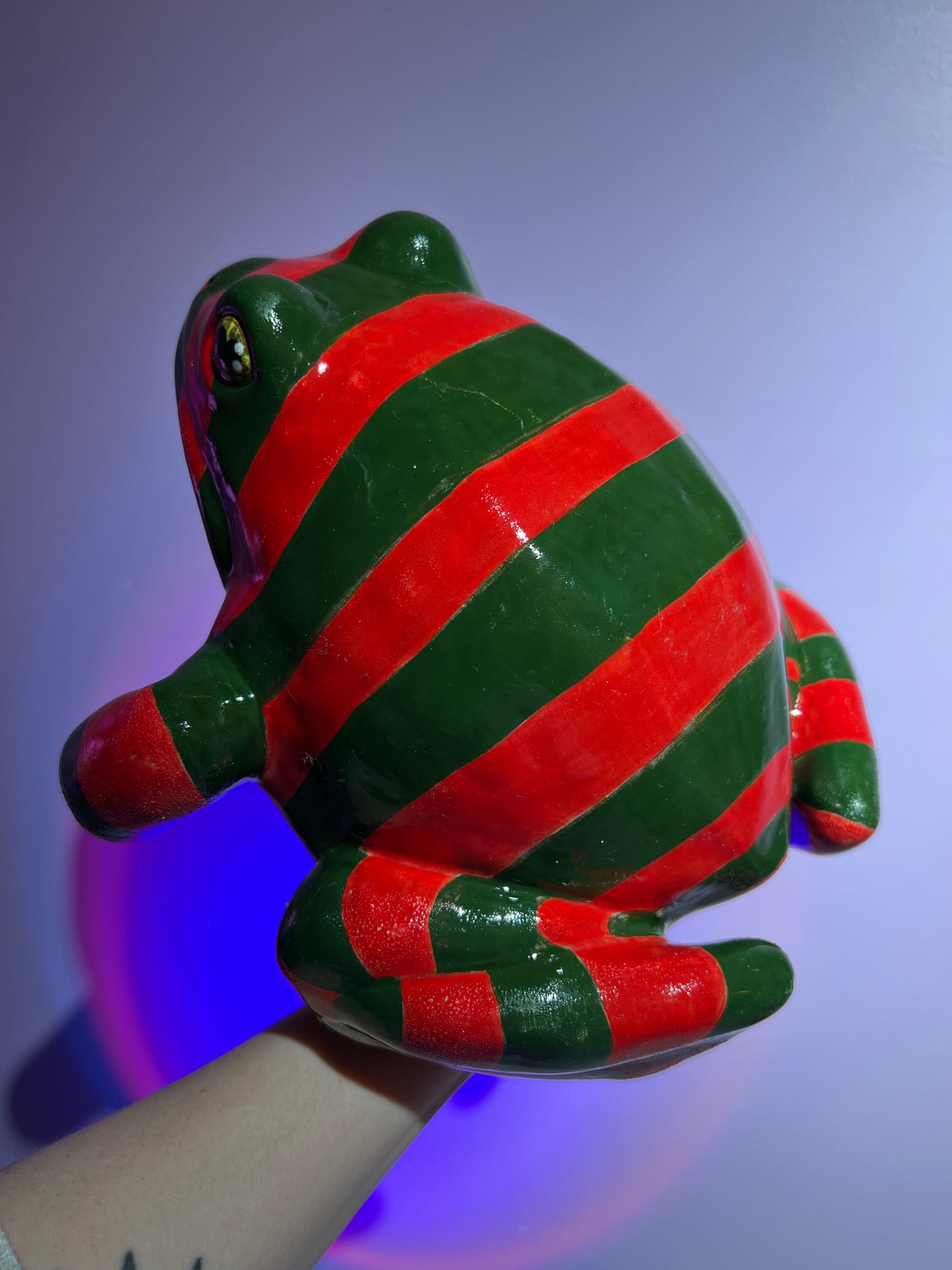 Pepp R Stripes the Deep Fried Peppermint Frog