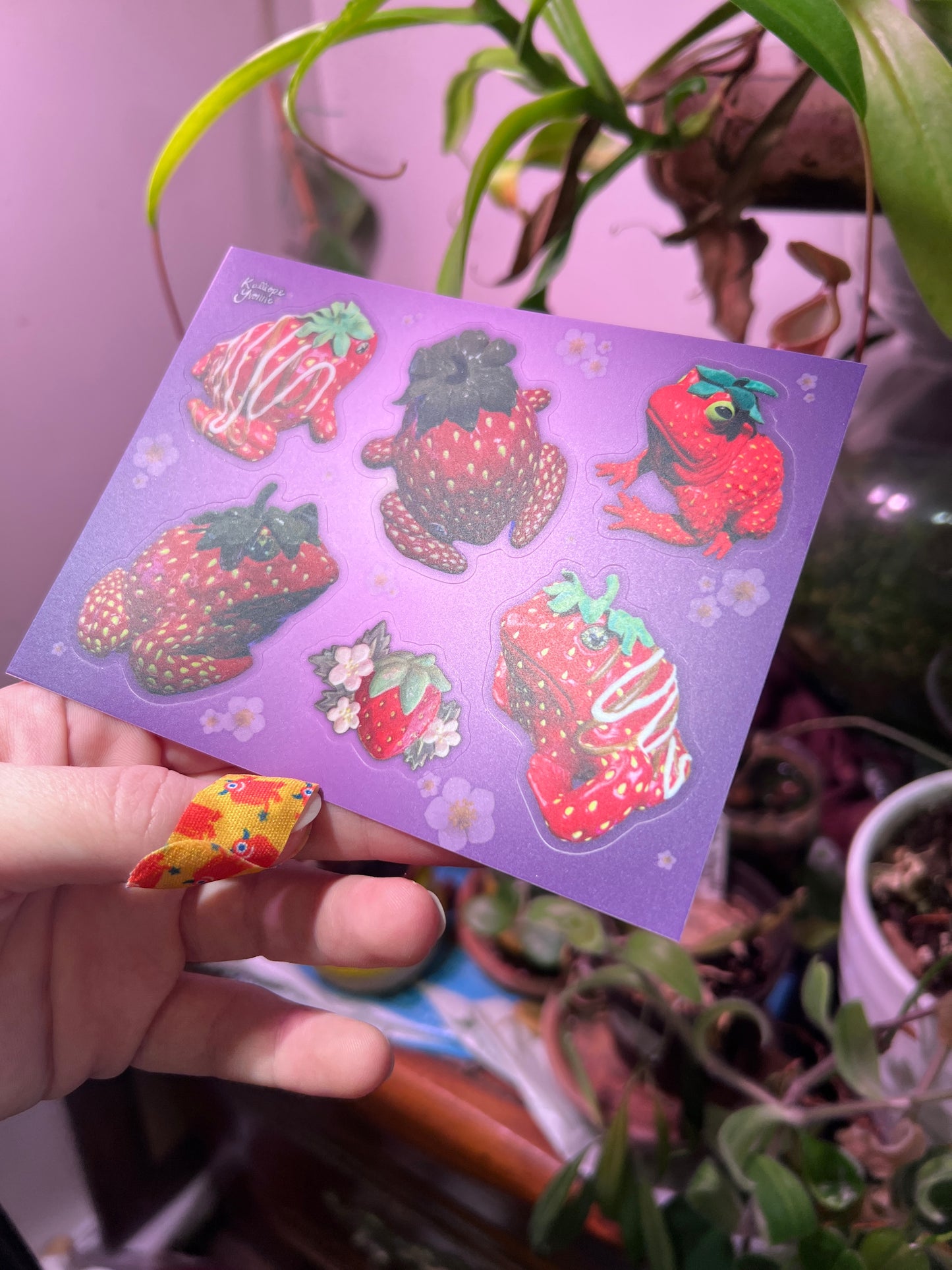 Strawberry Frogs Sticker Sheet